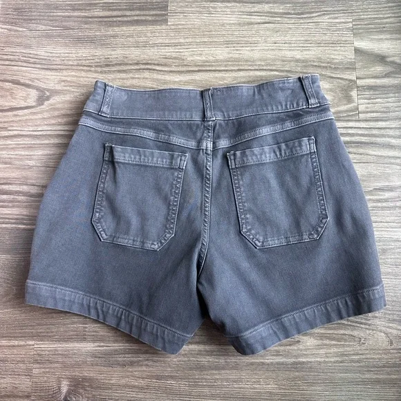 SPANX Stretch Twill Shorts 4” in Washed Black - Picture 2 of 5